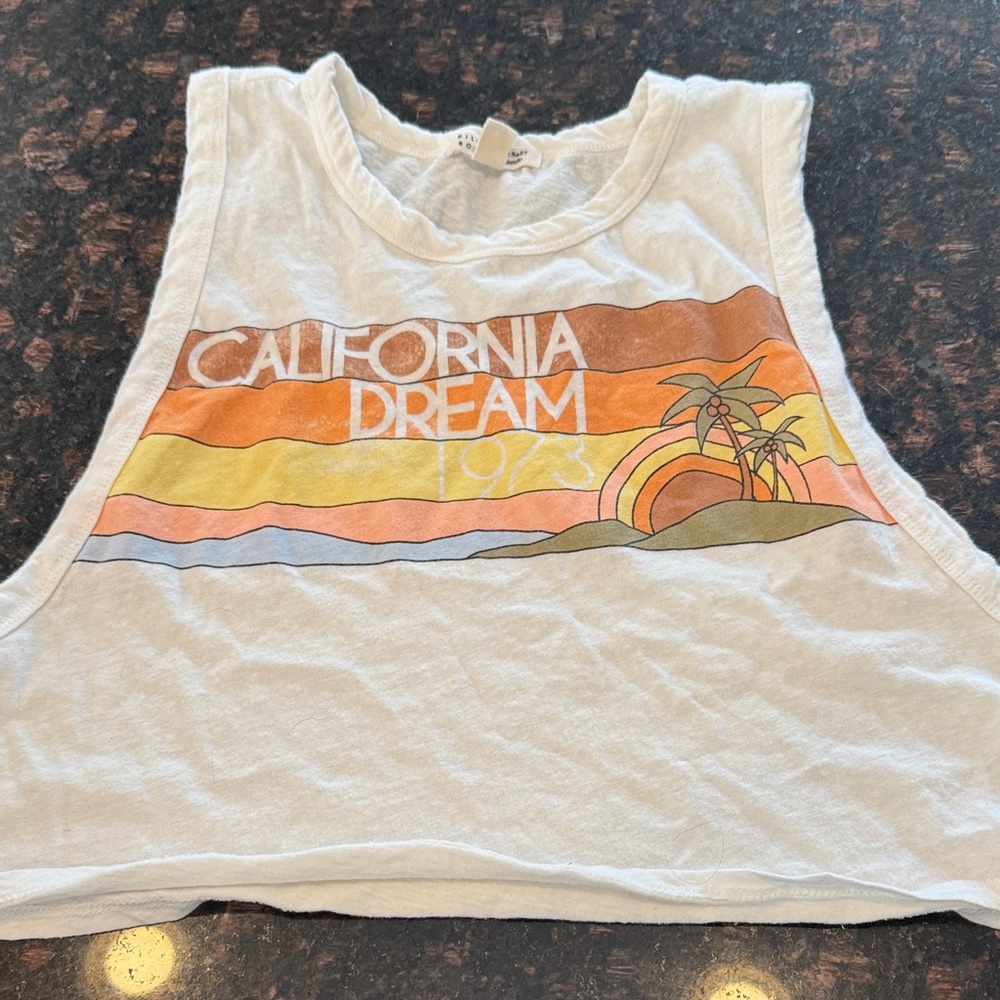 Billabong California Dream Muscle Tee - White and Orange